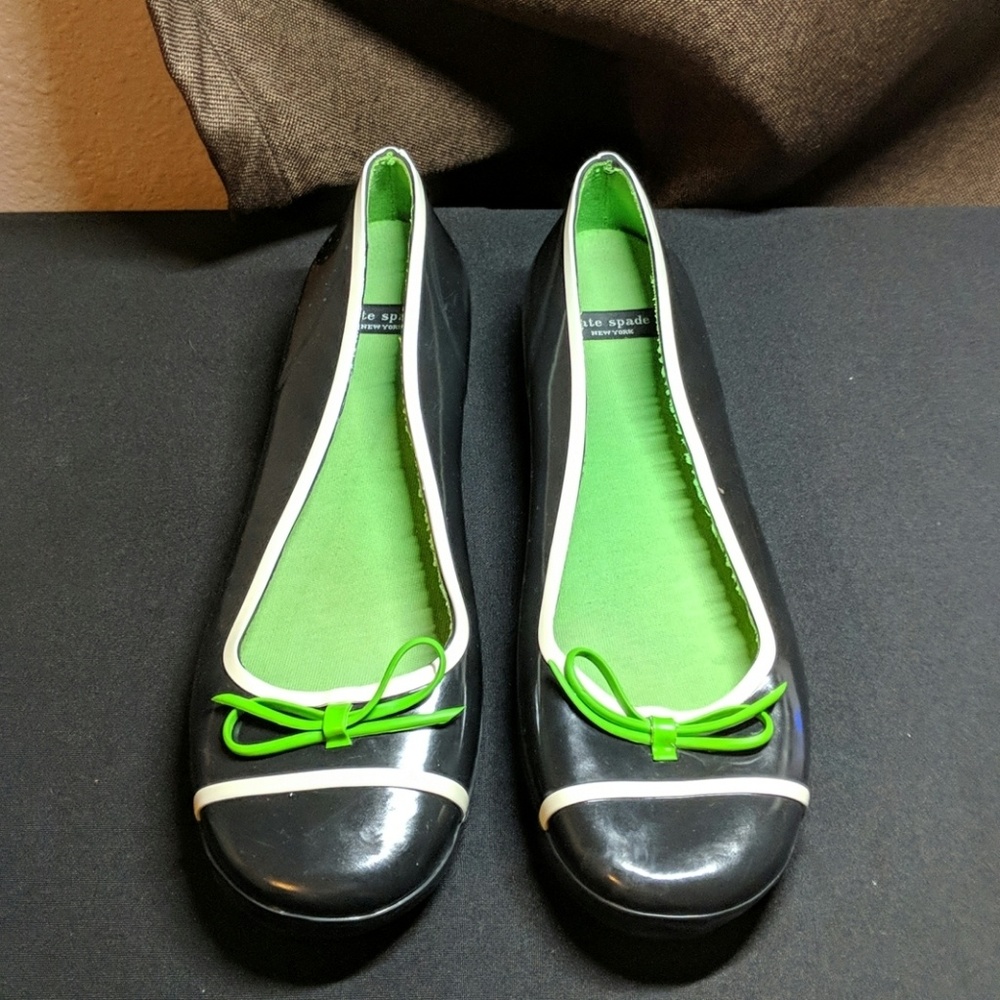 Kate Spade Flats Black/Green 9